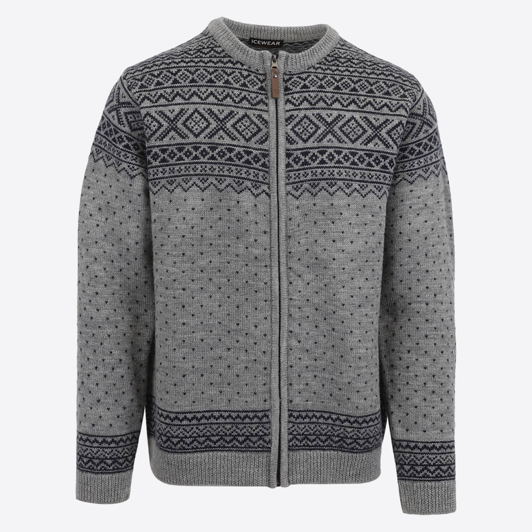 Hákon cardigan à zip en laine mérinos